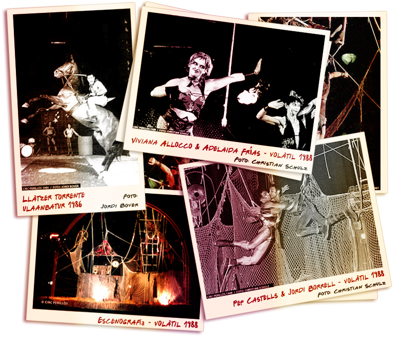Circ Perillós: Viviana Allocco, Pep Castells, Jordi Borrell, Adelaida Frías, Llàtzer Torrente i el cavall Sírius
