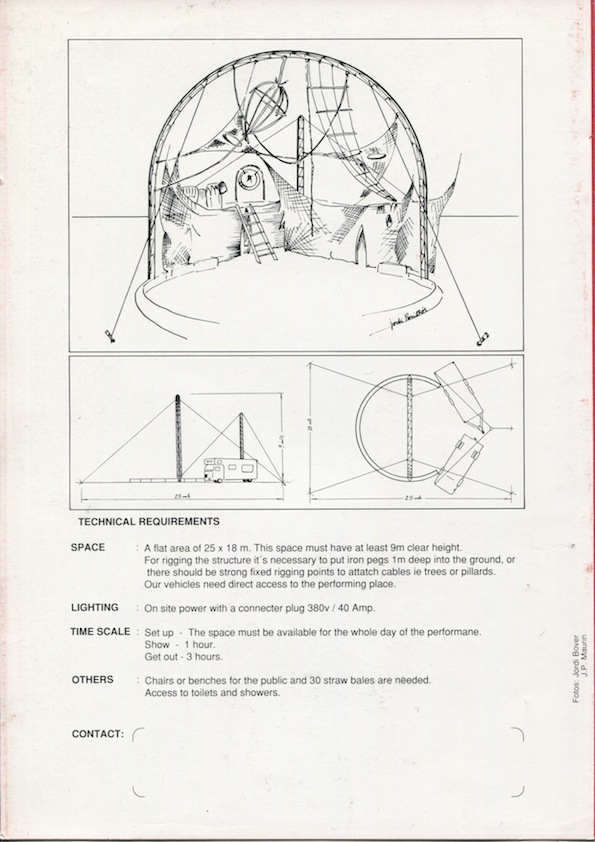 Circ Perillós "Volátil" - Fiche téchnique - croquis Jordi Borrell