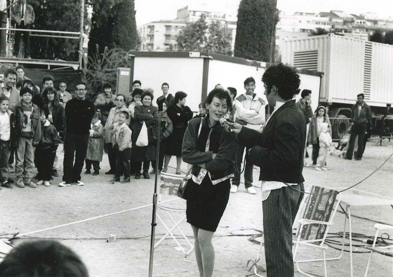 Circ Perillós, La rulot - Pep Castells i Adelaida Frías - Barcelona 23 abril 91 (Foto Estournet)