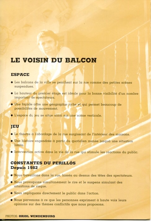 Circ Perillós - "Le voisin du balcon" (Foto Oriol Wendenburg)