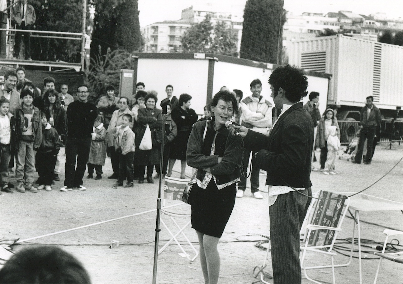 Circ Perillós, La rulot - Pep Castells i Adelaida Frías - Barcelona 23 abril 91 (Foto Estournet) 